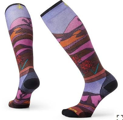 Smartwool Womens Ski OTC Zero Cushion Floral Field Print Sock