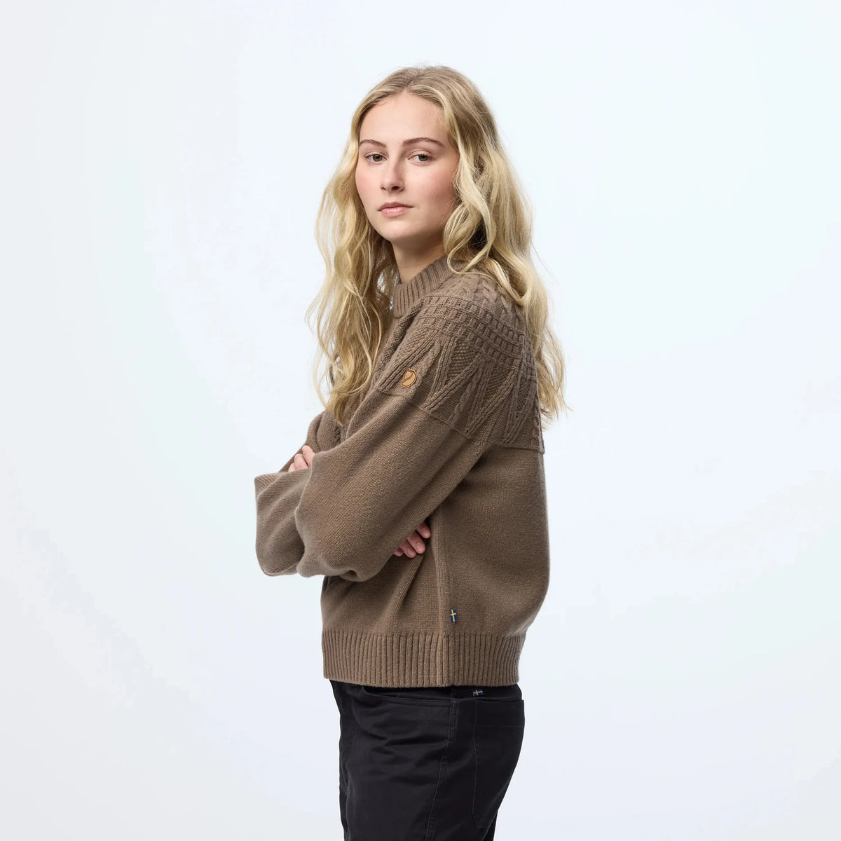 Fjallraven Womens Övik Solid Jacquard Knit