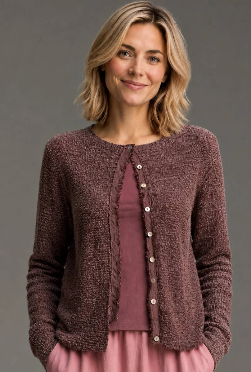 Cut Loose Womens Texture Sweater Knit Crop Cardigan