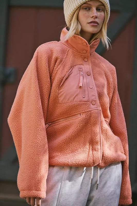 Free People Hit The Slopes Fleece Jacket