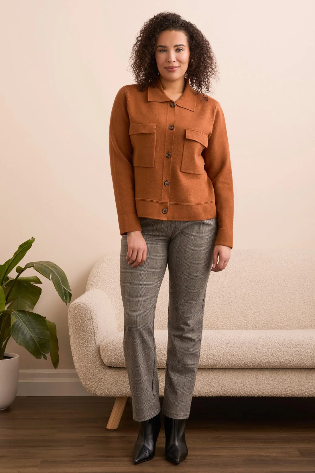 Tribal Womens Sweater Cardigan with Collar