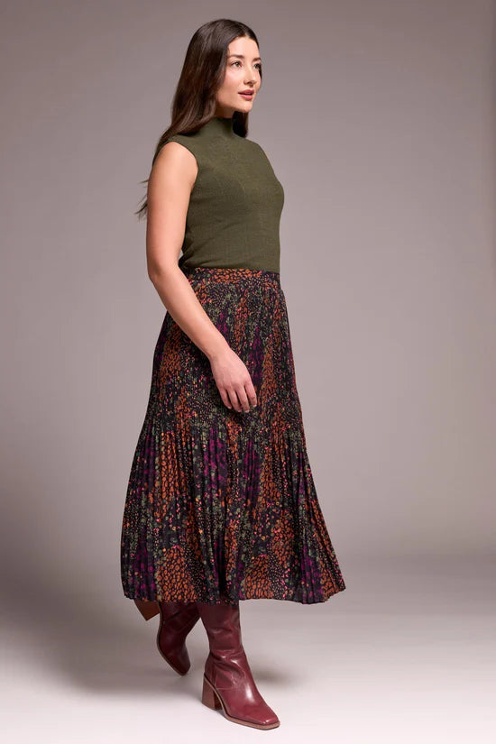 Tribal Womens Flowy Plisse Skirt