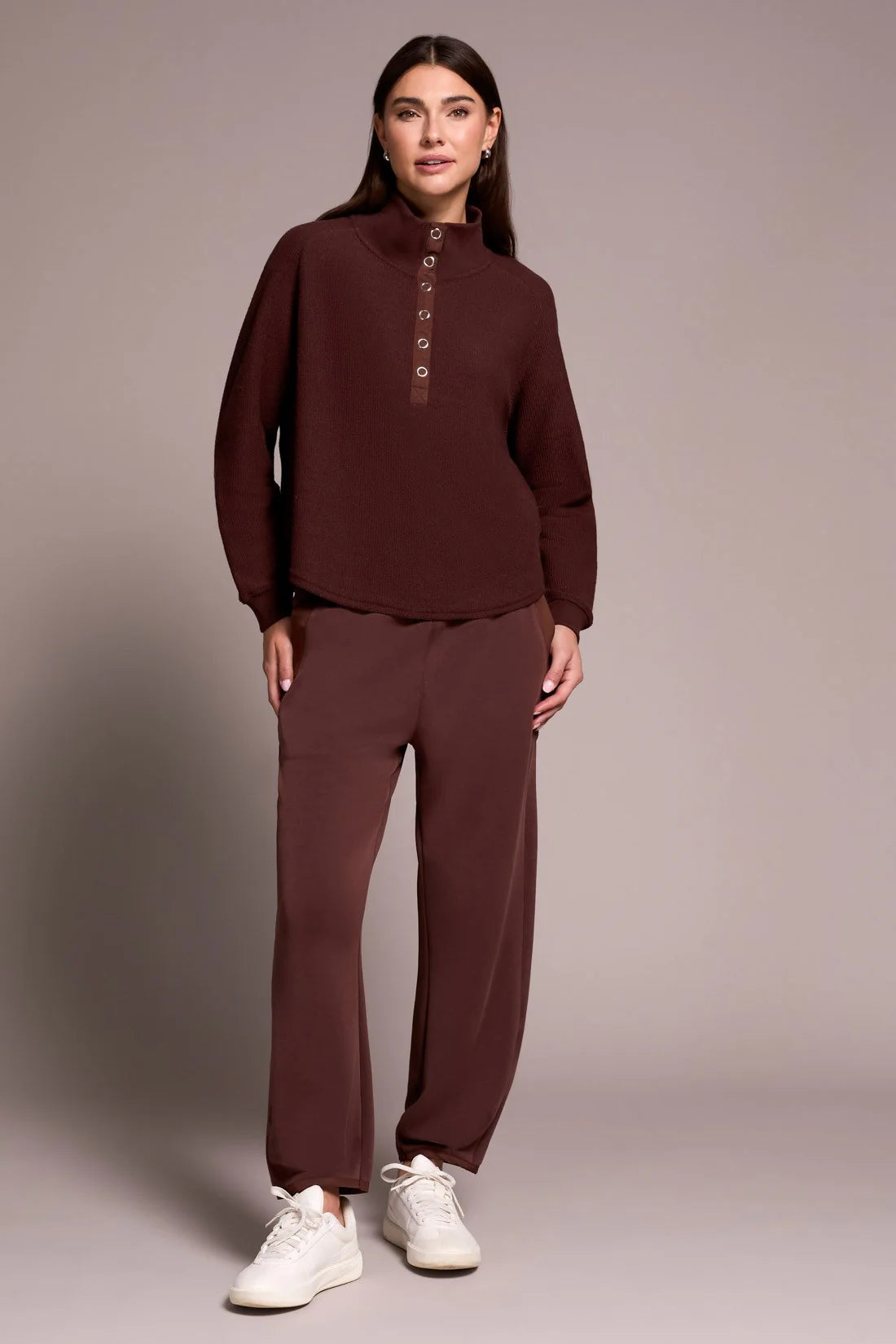 Tribal Womens Henley Rib Top