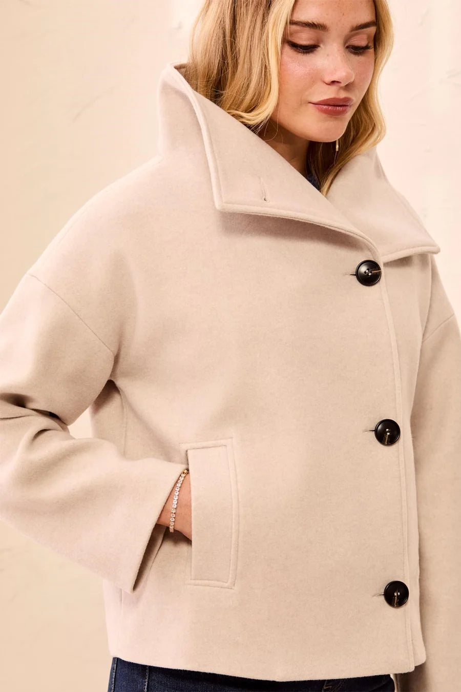 Tribal Womens Lofty Chic Funnel Neck Jacket