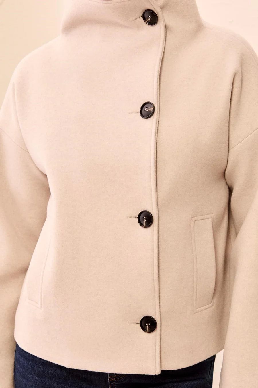 Tribal Womens Lofty Chic Funnel Neck Jacket