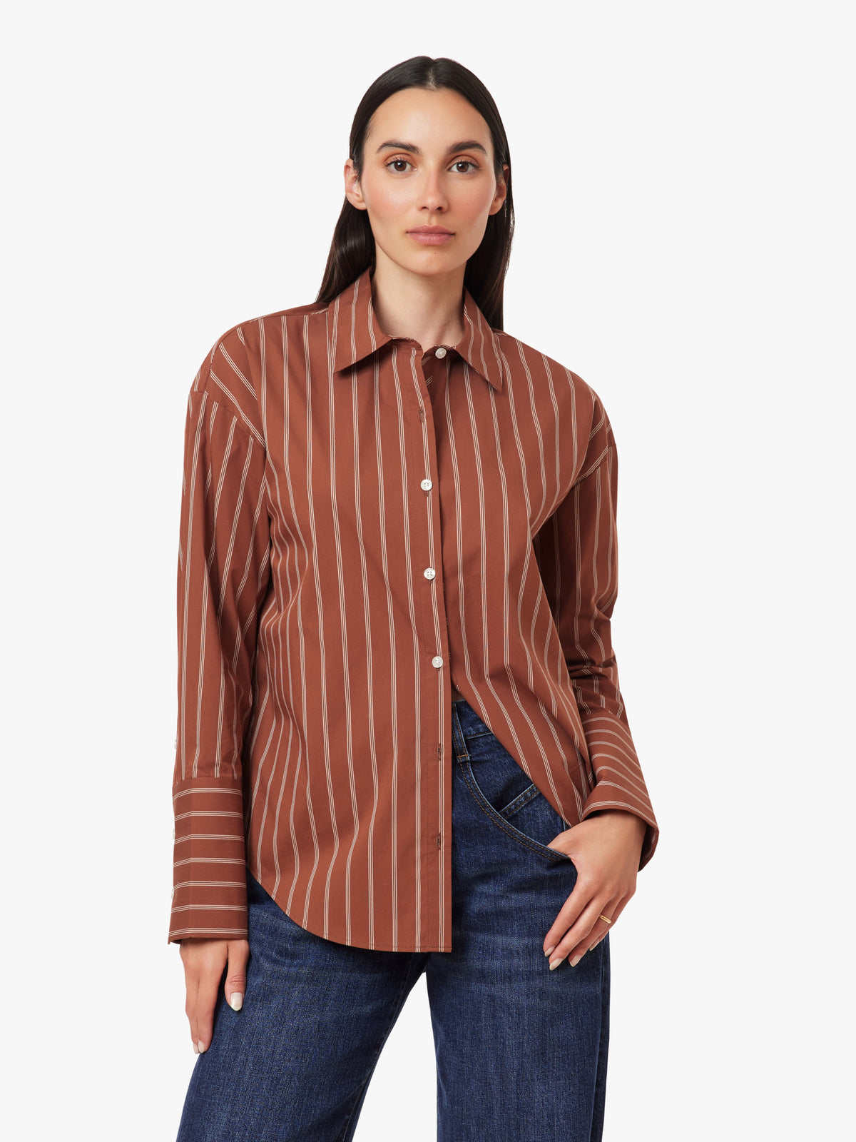 Habitual Womens Tie Back Poplin Shirt
