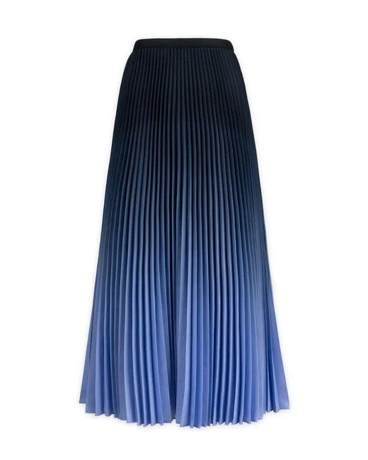 Wild Cosmos Womens Kate Ombre Pleated Maxi Skirt